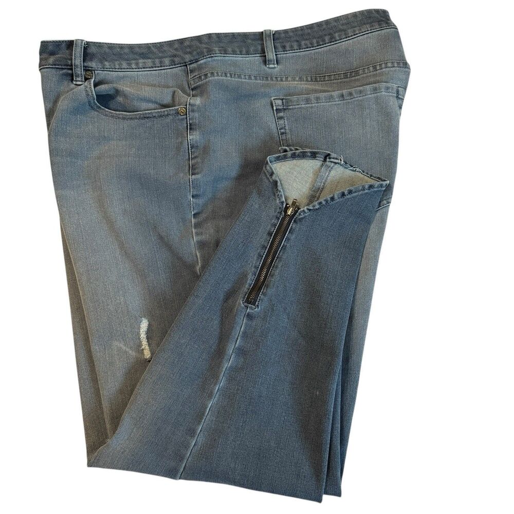 LANE BRYANT Designed in NYC Sz 20 High-Rise Ultimate Stretch Skinny Jeans zipper - Picture 5 of 8